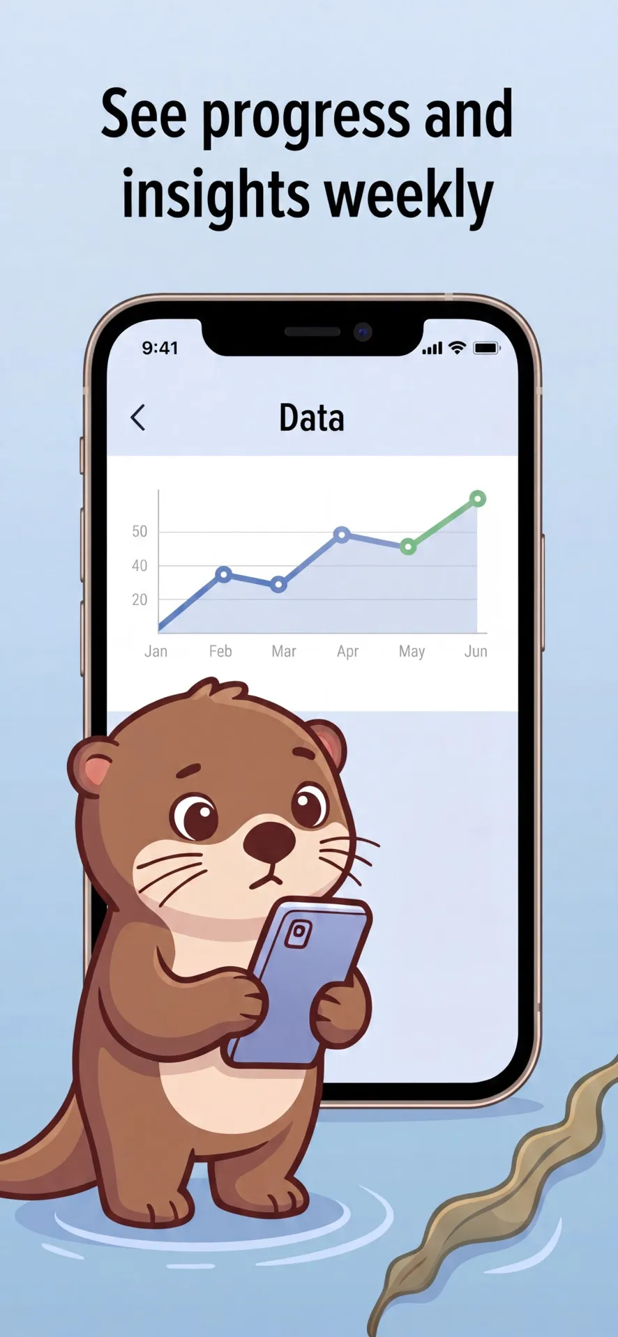 See progress and insights weekly