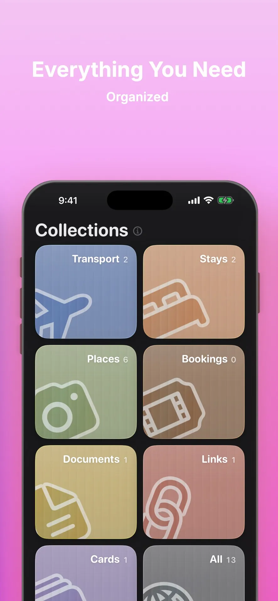 Everything you need, organised into collections